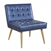 OSP Home Furnishings AMT51T-S54 Amity Tufted Accent Chairin Sizzle Azure Fabric with Solid Wood Legs